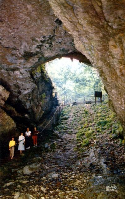 05b Mammoth Cave KT, natural entrance (ppc 1960s)