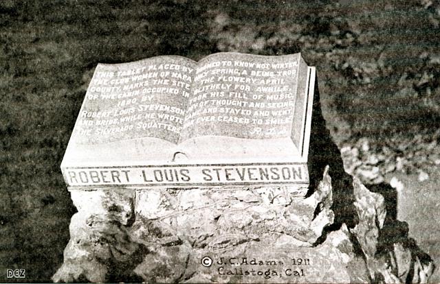 32 R.L.Stevenson Tablet, Calistoga CA (ppc made 1911)